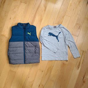 Puma kids boys vest and top